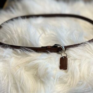 Women’s Coach Brown Belt w/ logo charm Size Large (40”)